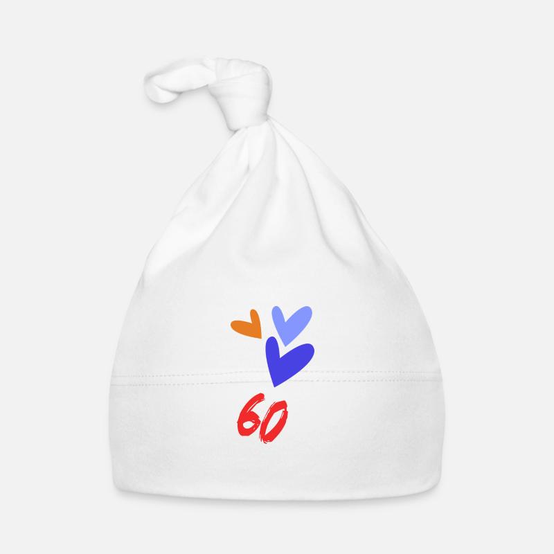 60. 60 YEARS. 60TH ANNIVERSARY. BIRTHDAY 60 YEARS. Organic Baby Cap