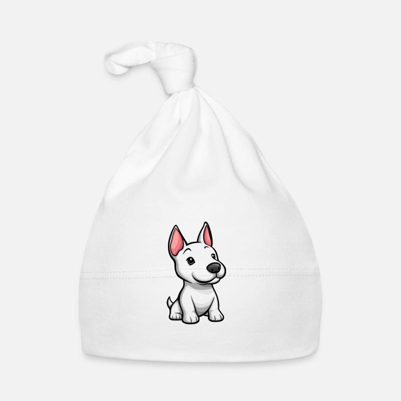 Bull Terrier Dog Comic Baby Organic Baby Cap