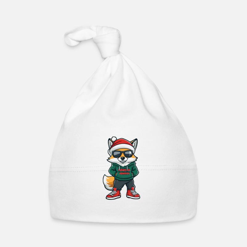 Fox Christmas Ugly Christmas Organic Baby Cap