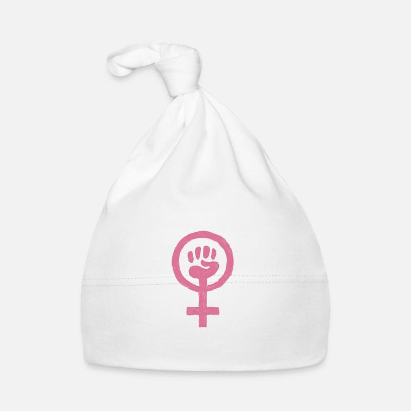 FEMINISTISCHES SYMBOL IM ÖL Baby Bio-Mütze