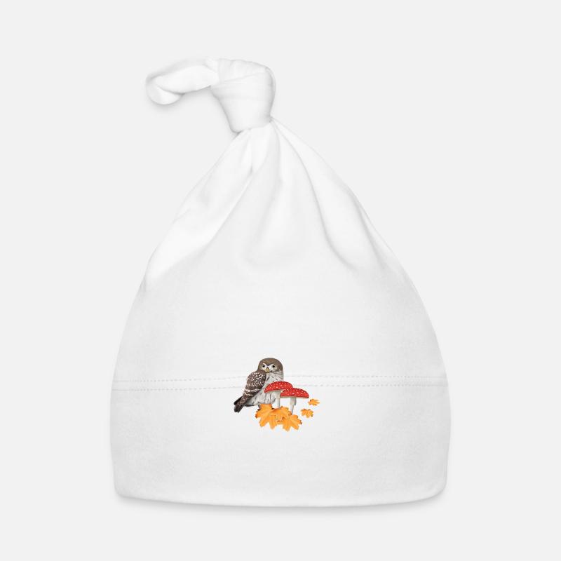 Eule Herbst Vogel Vogelbeobachter Halloween Spooky Baby Bio-Mütze