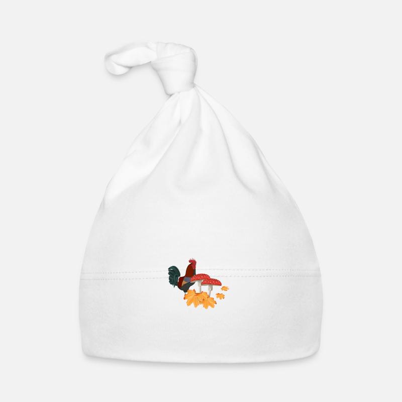 Coq Automne Oiseau Birdwatcher Halloween Effrayant Bonnet bio Bébé