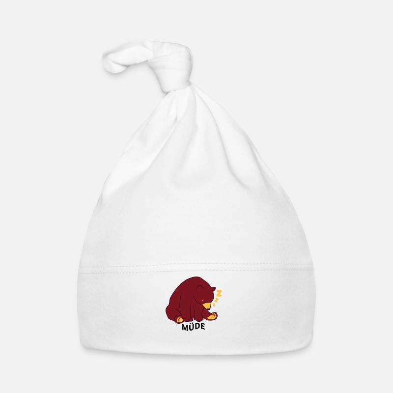 Tired bear - I'm tired - sleep Organic Baby Cap
