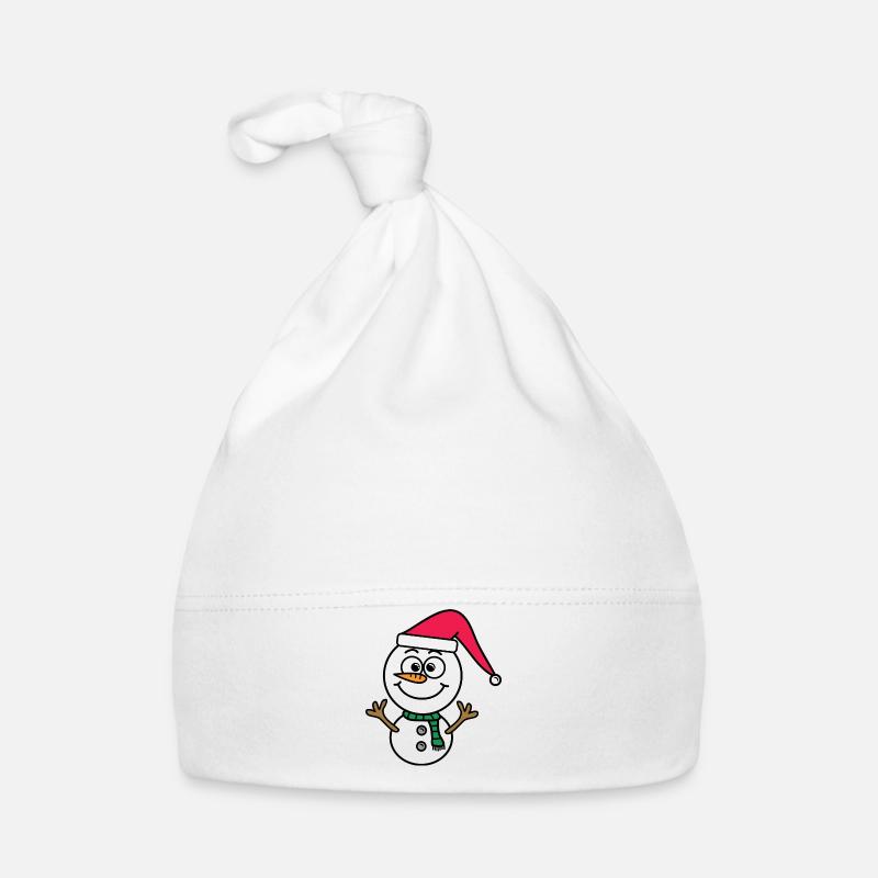Snowman Organic Baby Cap