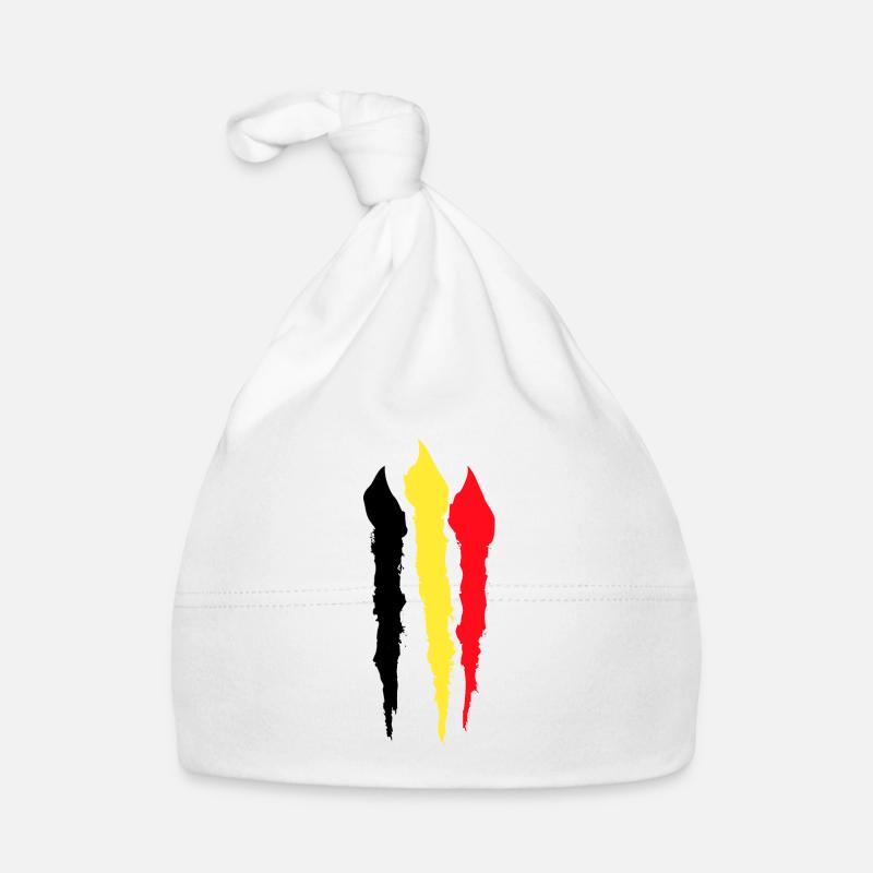Belgium Flag Vintage Belgian Flag Distressed Look Organic Baby Cap
