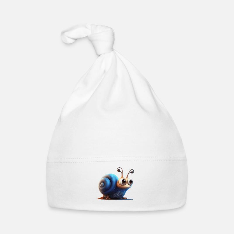 Mignon escargot bleu Bonnet bio Bébé