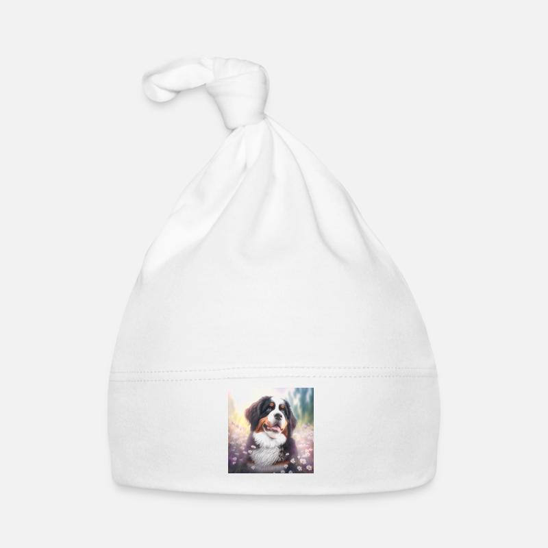 Bouvier bernois - Bonnet bio Bébé - blanc