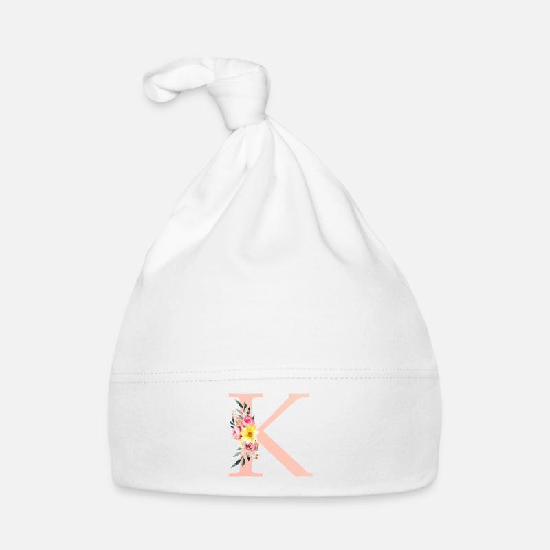 K Monogramme Floral Bonnet bio Bébé