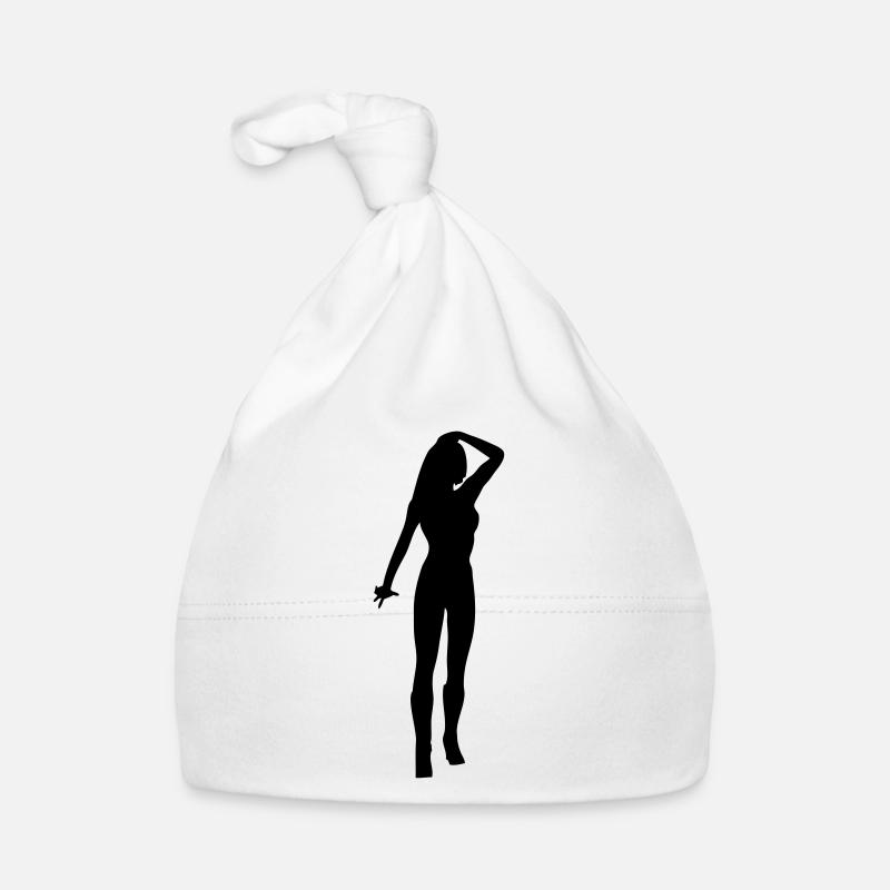 Frau Körper Silhouette Vektor-Design Baby Bio-Mütze