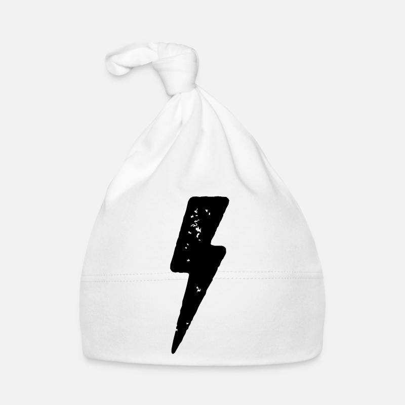 Strom Blitz Icon - Baby Bio-Mütze - Weiß