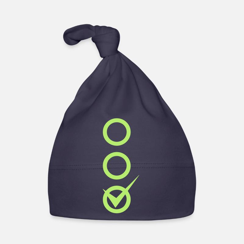 box tick ok valid add text Organic Baby Cap