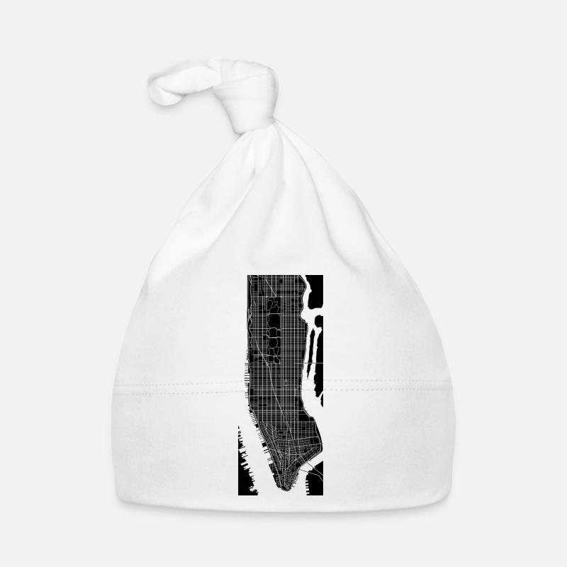 manhattan map Baby Bio-Mütze