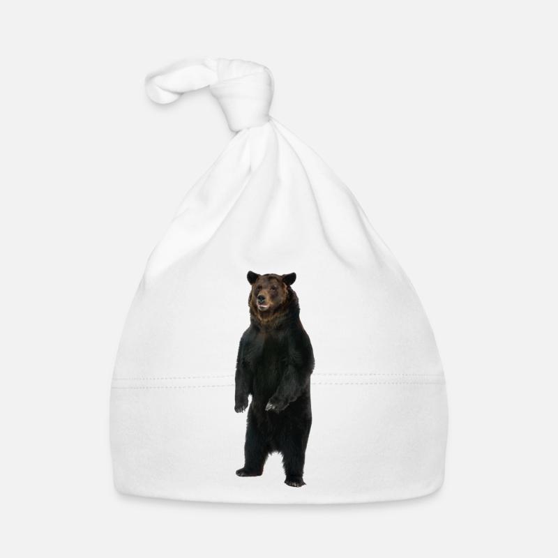 Ours debout Bonnet bio Bébé