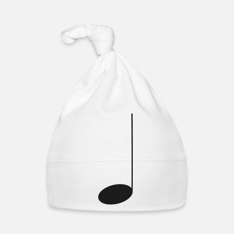 Musical note simple / black Organic Baby Cap