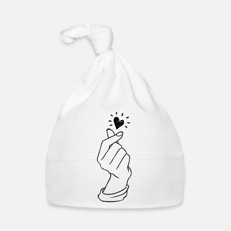 Cuore delle dita Cappellino ecologico per neonato