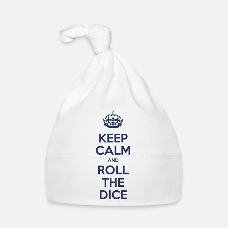 Keep calm and roll the dice - Bonnet bio Bébé - blanc