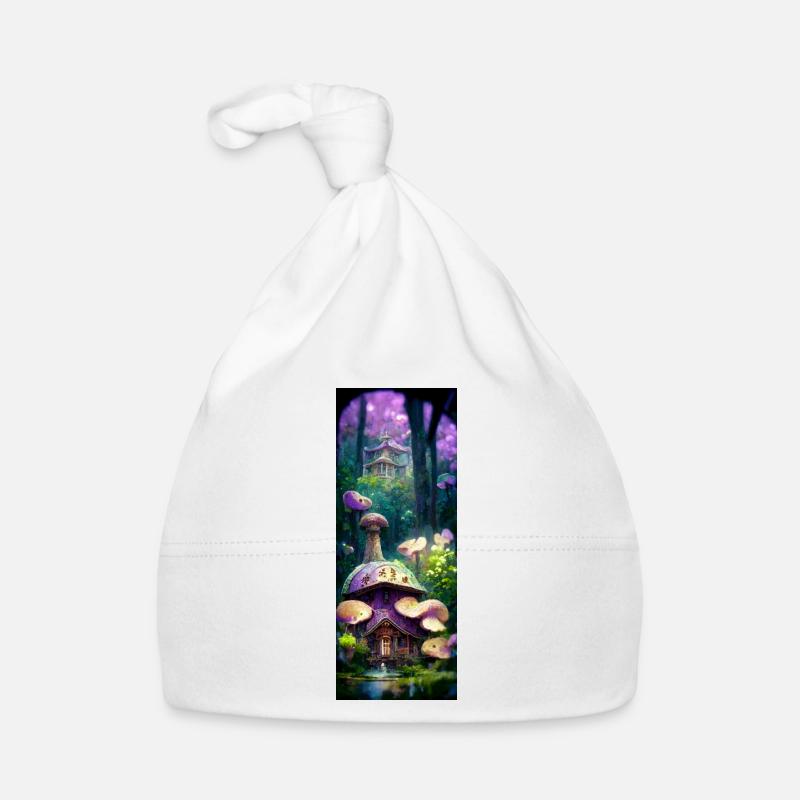 Forêt de champignons (champignons dans la forêt) Bonnet bio Bébé
