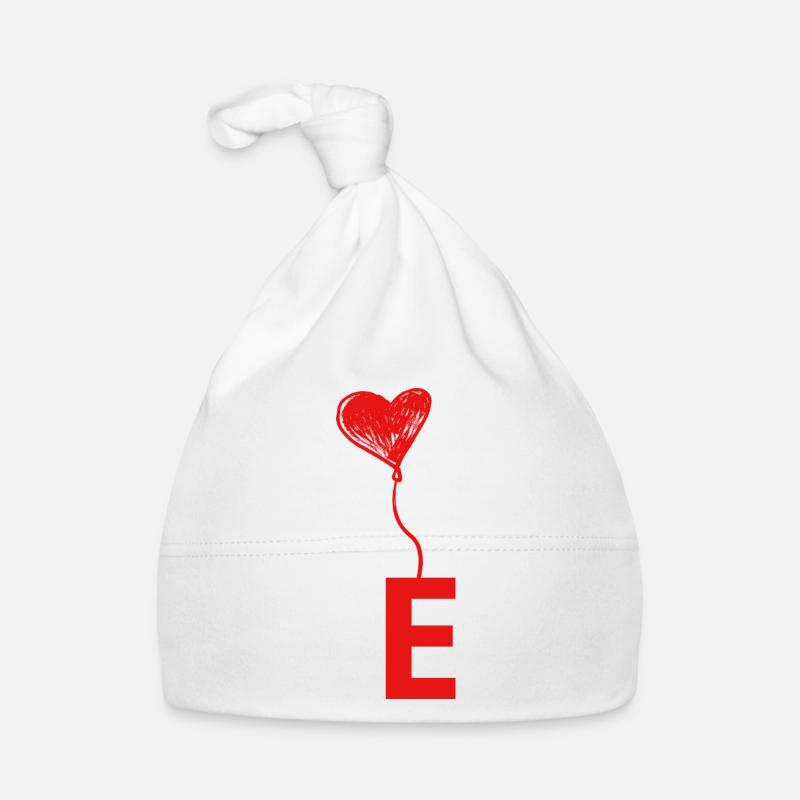 Lettre e cœur Bonnet bio Bébé