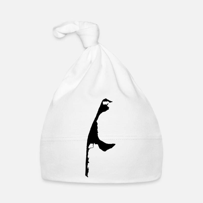 Sylt Umriss schwarz Baby Bio-Mütze