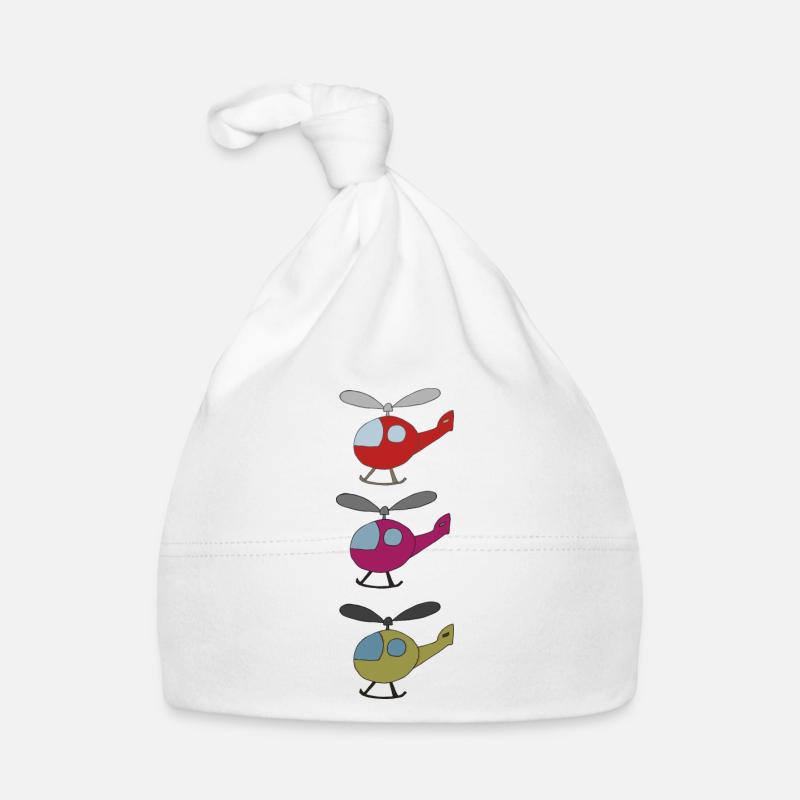 Hélicoptère coloré Bonnet bio Bébé