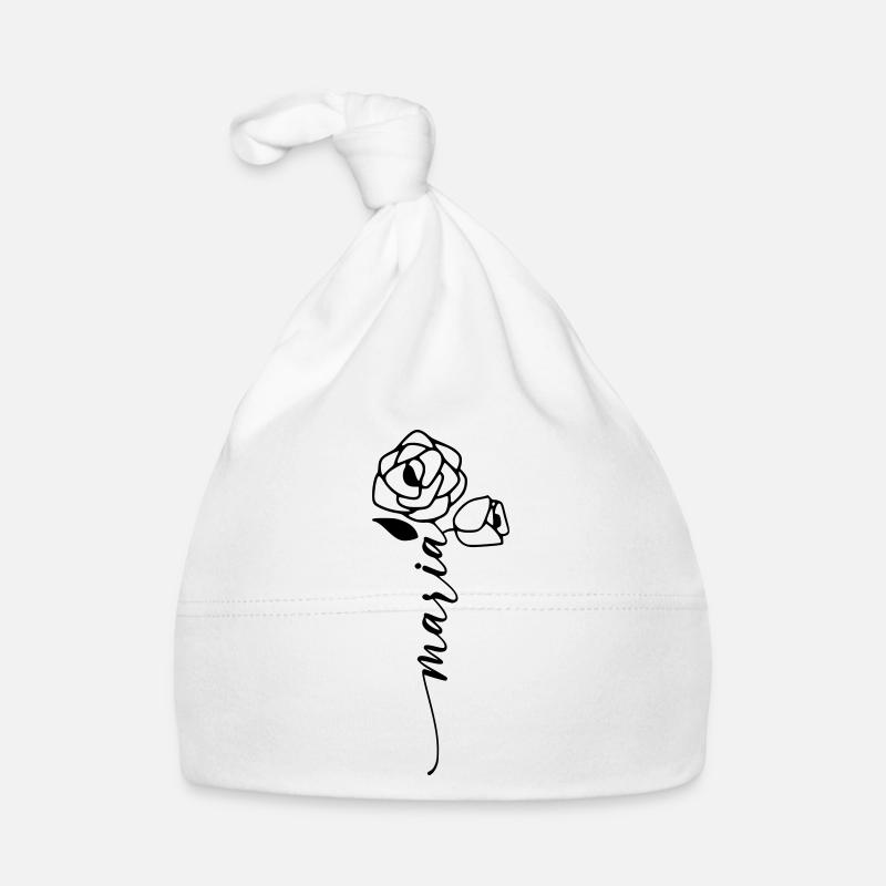 Maria Name Vorname Namensblume Baby Bio-Mütze