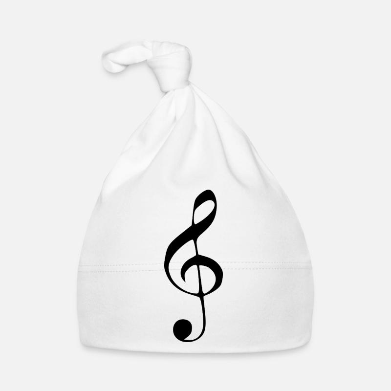 Music clef Note Musical note black Organic Baby Cap