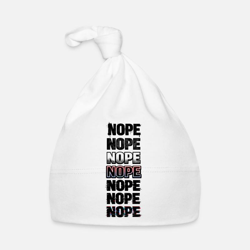 Non, pile de texte buggé au néon Bonnet bio Bébé