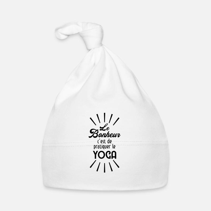 Le Bonheur c'est de pratiquer le Yoga ! Bonnet bio Bébé