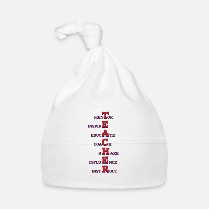 Teacher Inspirational Words Mentor Inspire Educate Organic Baby Cap