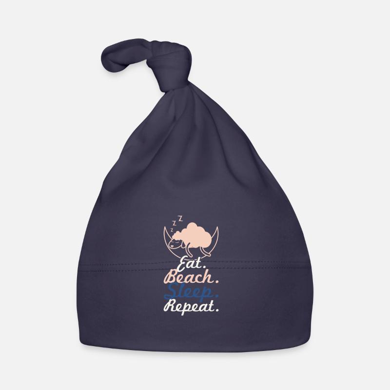 eat beach sleep repeat Baby Bio-Mütze