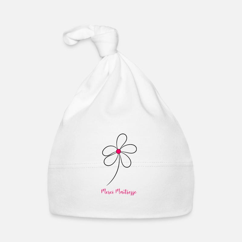 MAÎTRESSE. MERCI. MERCI MAÎTRESSE - Bonnet bio Bébé - blanc