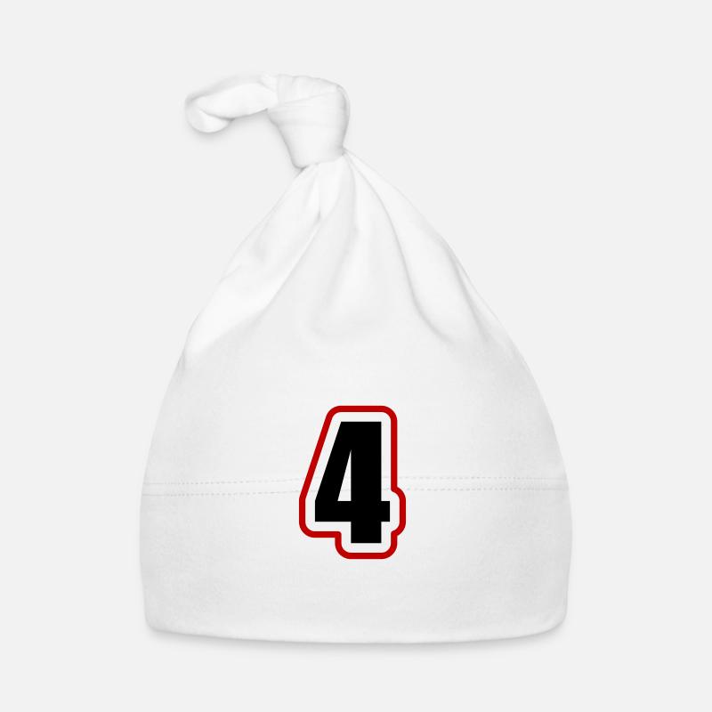 4 Number College Organic Baby Cap