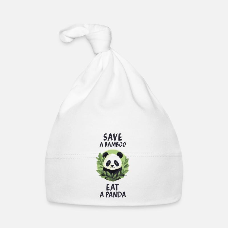Save a bamboo, eat a panda. Organic Baby Cap