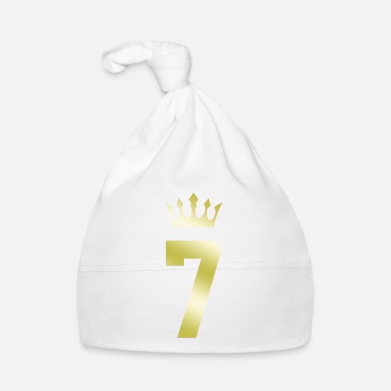 7 Zahl Krone Baby Bio-Mütze
