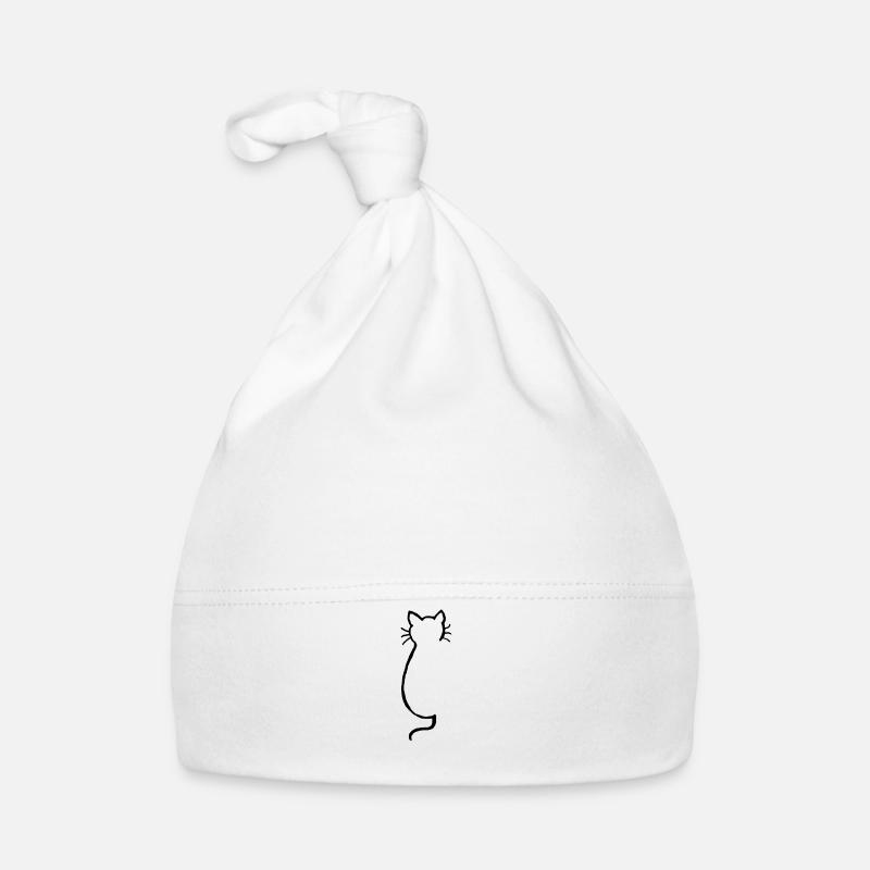 Katzen Silhouette Baby Bio-Mütze