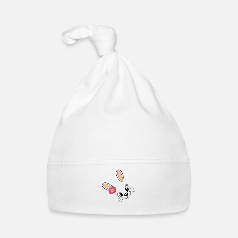 Lapin mignon lapin Pâques lapin Fleur mignonne Bonnet bio Bébé