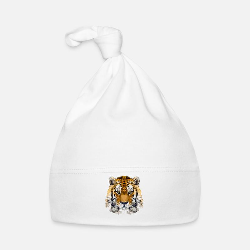 Tigre - Bonnet bio Bébé - blanc