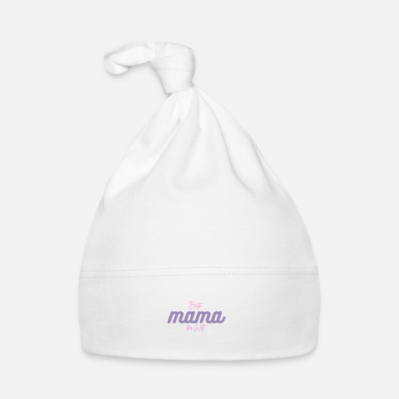 Beste Mama der Welt - Baby Bio-Mütze - Weiß