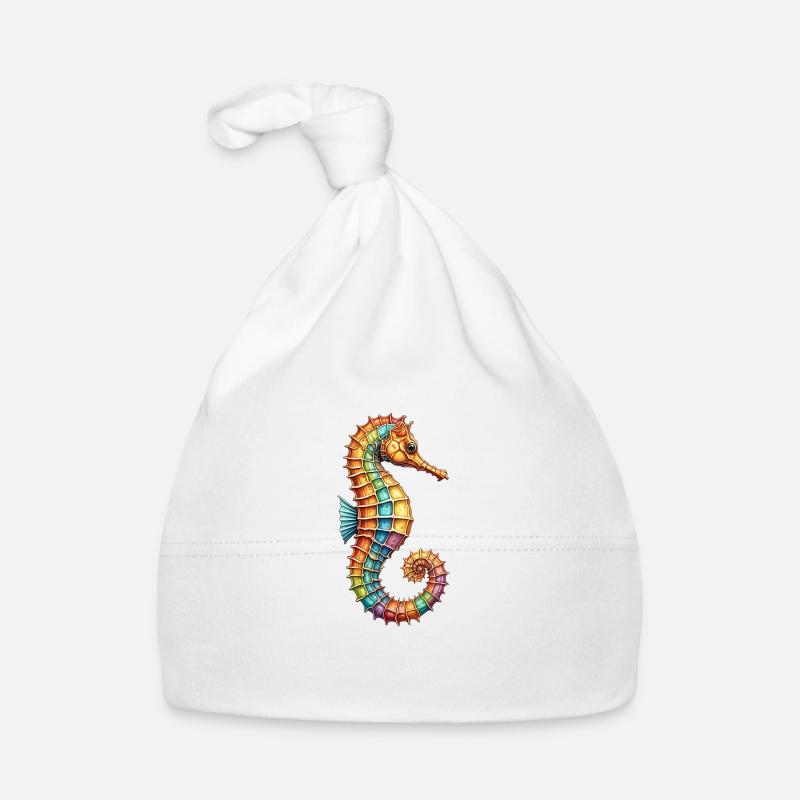 Hübsches dekoratives Seepferdchen Baby Bio-Mütze