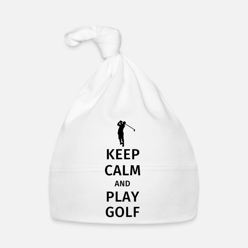 Keep Calm and Play Golf Baby Bio-Mütze