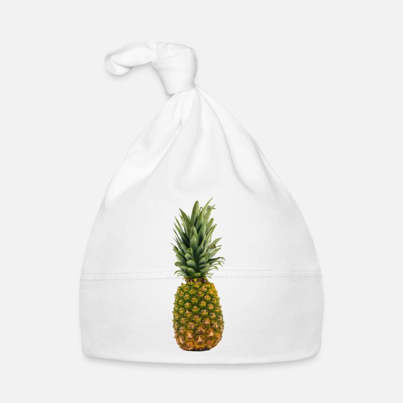 Ananas pineapple - Baby Bio-Mütze - Weiß