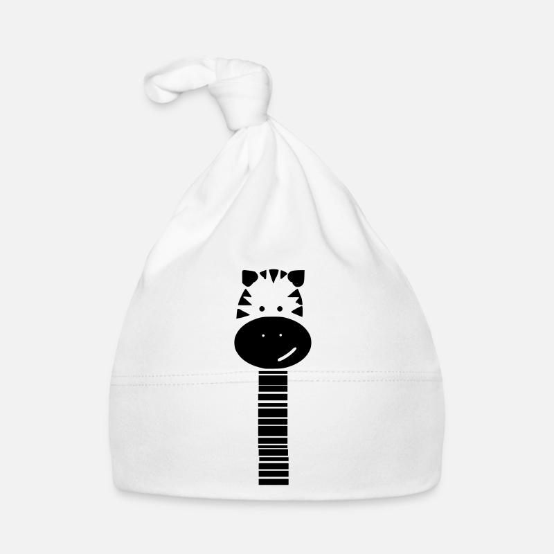 cute zebra with a long neck Organic Baby Cap