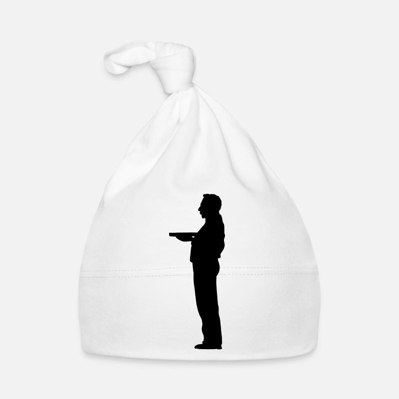 Waiter butler shadow figure Organic Baby Cap