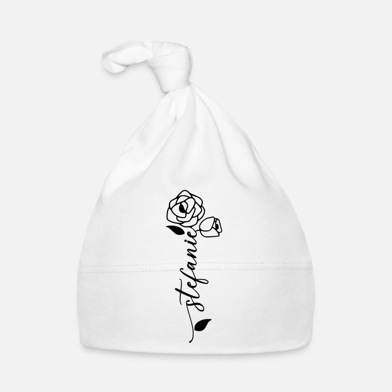 Stefanie Nom Prénom Fleur Bonnet bio Bébé