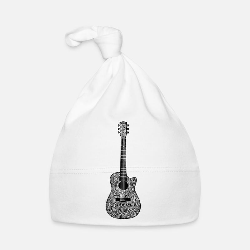 Cool Guitar Illustration Art Guitarist Organic Baby Cap