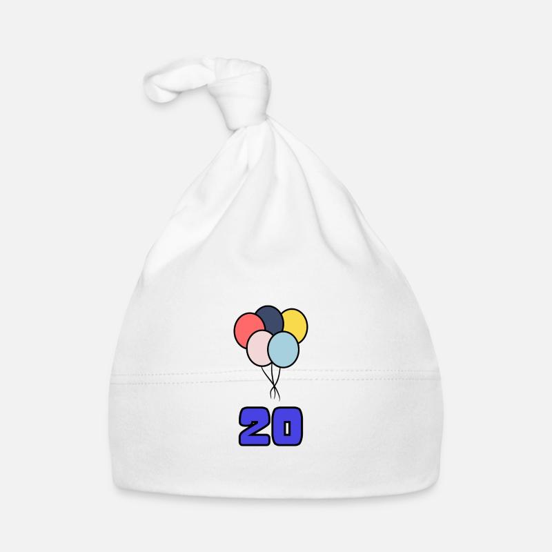 20. 20 ANS. 20e ANNIVERSAIRE. ANNIVERSAIRE 20 ANS. Bonnet bio Bébé