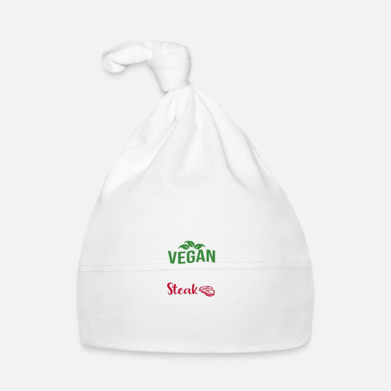 Vegan Veganer werden Spruch lustig Baby Bio-Mütze