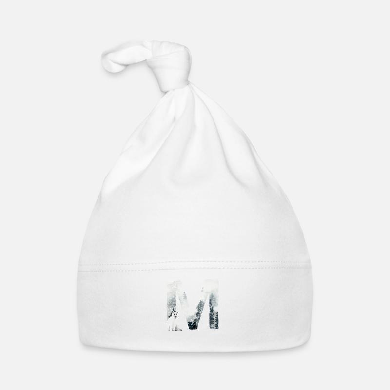 M – decorative character – winter Organic Baby Cap