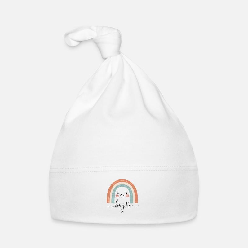 Brigitte! Rainbow, customizable Organic Baby Cap