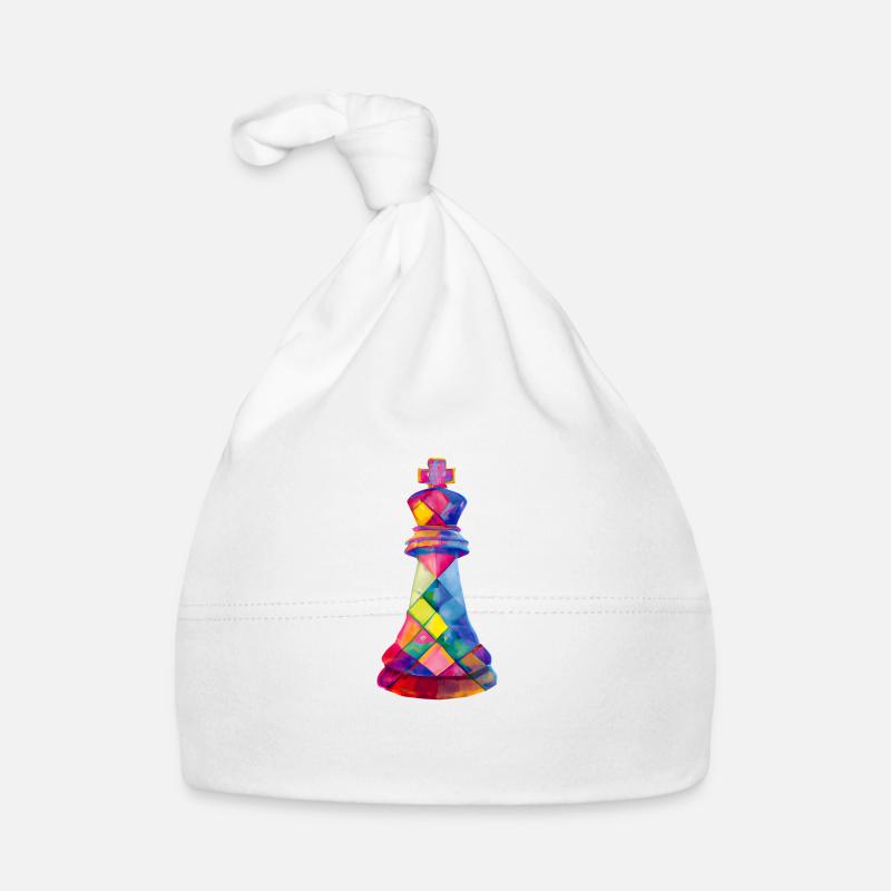 Art Chess Piece King Organic Baby Cap